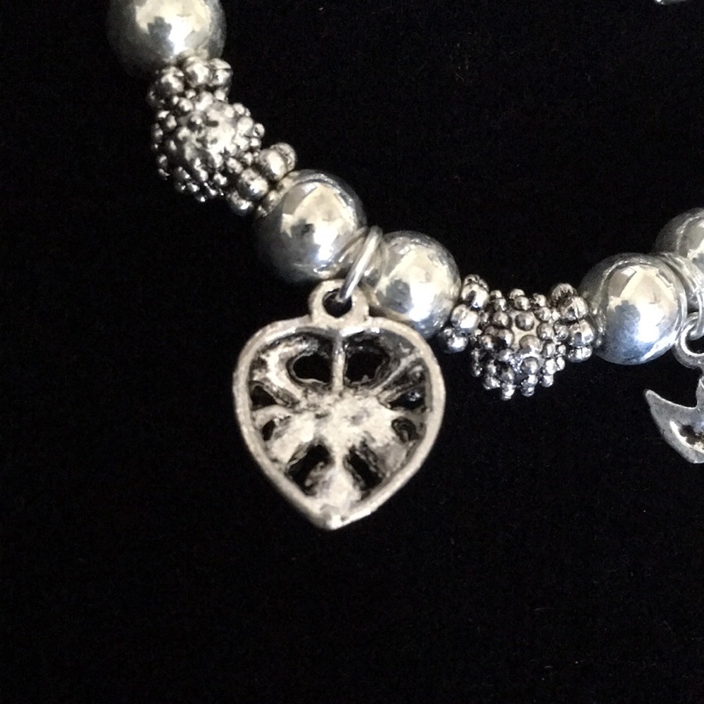 Hearts and Angels Silver Tone and Red Charm Bracelet - Picture 9 of 12